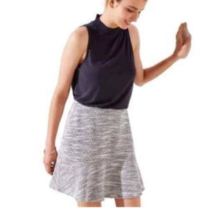 🦒TALL 🦒 LOFT Blue and White Peplum Skirt